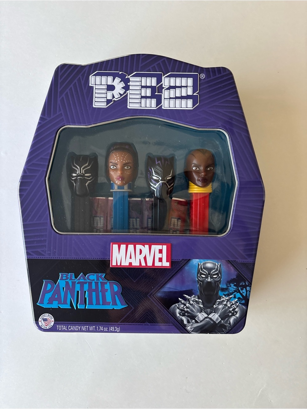 Marvel Black Panther PEZ Dispenser Set - Purple/Black/Blue/Red